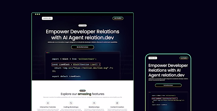 AI Agent Landing Page Design