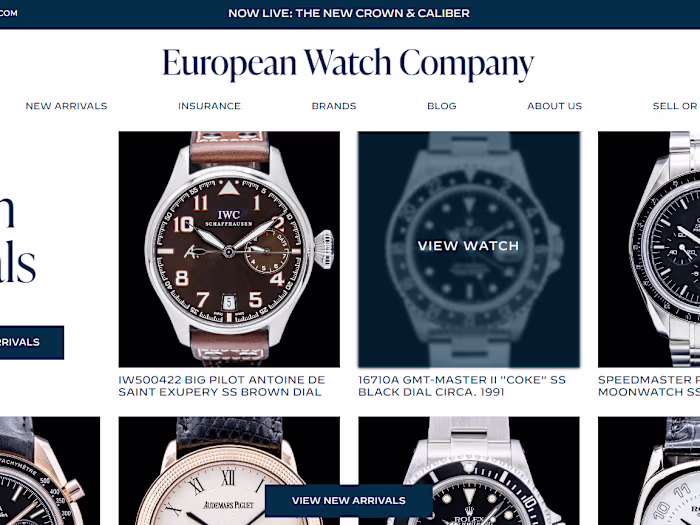 European Watch Company Digital Platform Development
