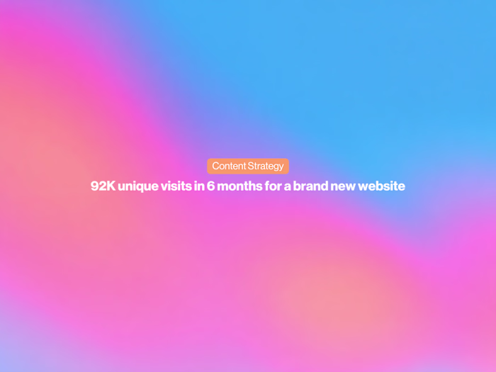 Building a brand new blog to 100,000 visits in 6 months