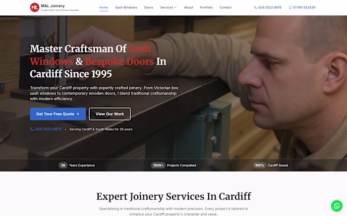 M&L Joinery - WordPress to Next.js 15 Rebuild