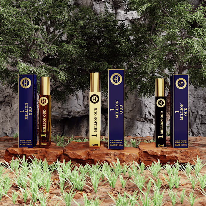 Hayati Perfume Renders Visualization