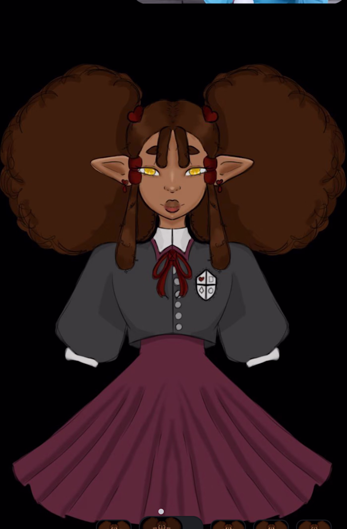 Dating simulator character 