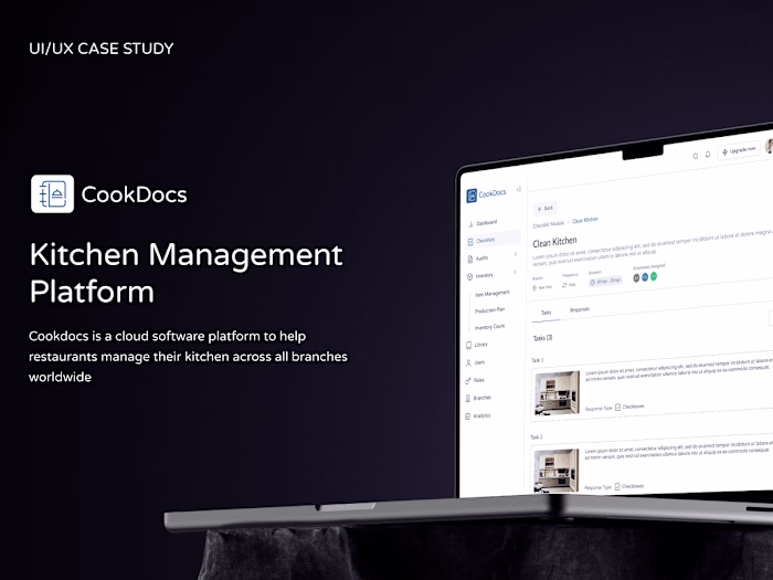 Cookdocs: A multi-branch management platforms for restaurants.