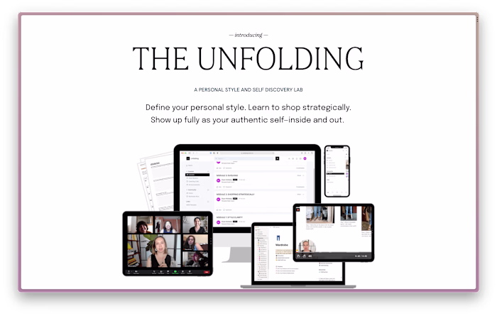 unfolding.style — Online Course Sales Page design & build