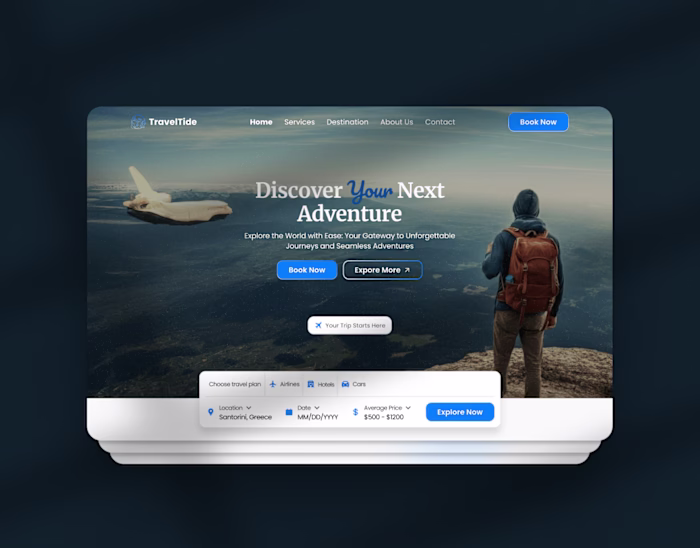 Travel Agency Landing Page Design
