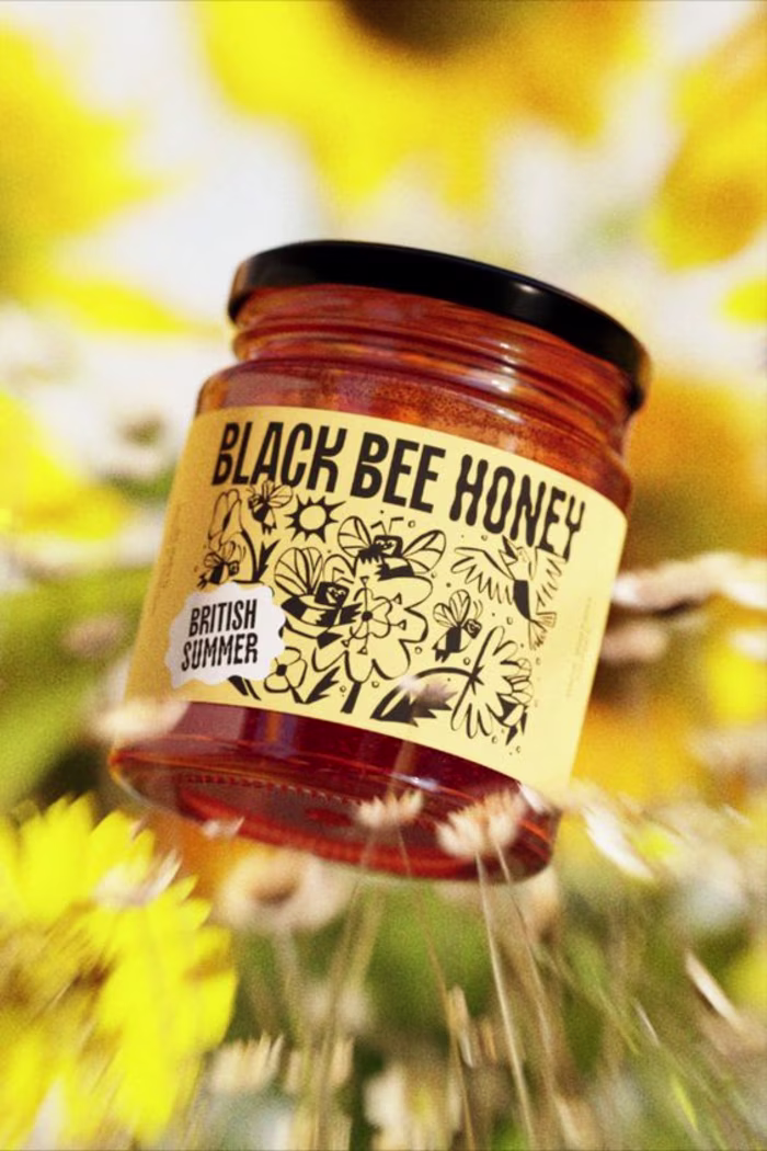 Black Bee Honey packaging and logo creation 