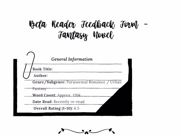 Beta Reading Report for Fantasy Novel