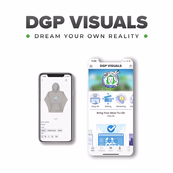 DGP Visuals App - Mockups