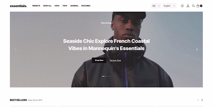 Designed and Developed a responsive Shopify online store