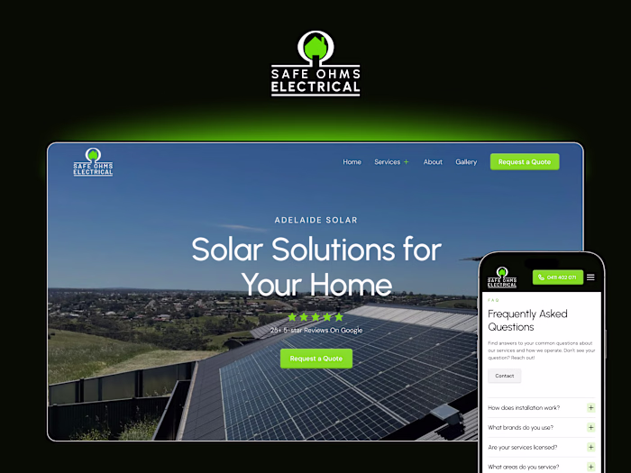 Safe Ohms Electrical — Webflow Development
