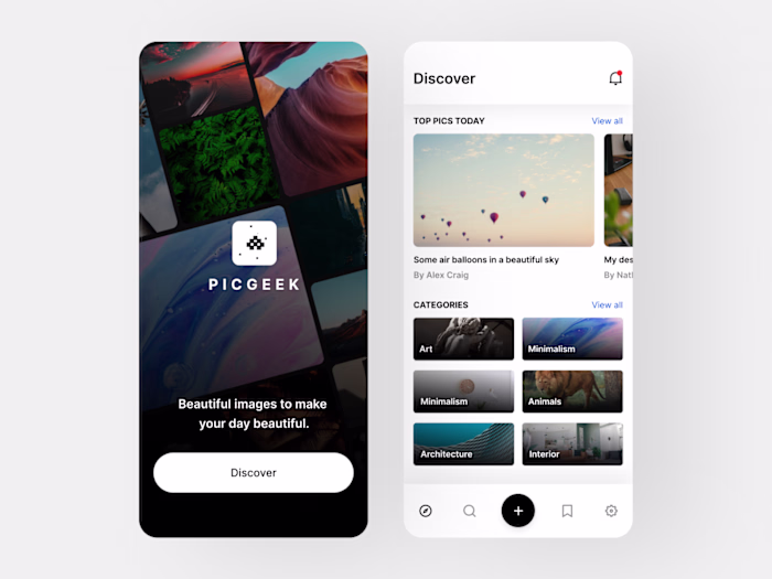 Photo Sharing app ui