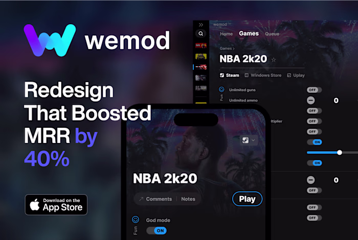 WeMod · Redesign That Boosted MRR by  40%