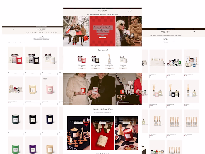 Hotel Lobby Candle Shopify Redesign