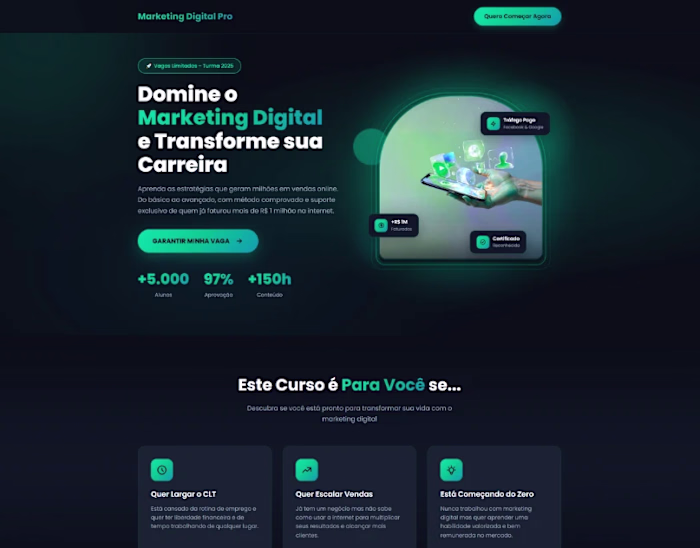 High-Converting Marketing Landing Page