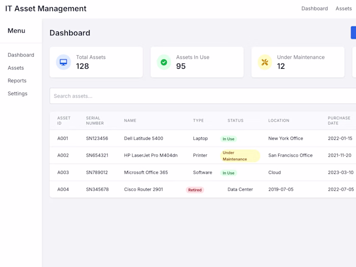 AI-Integrated IT Asset Management Dashboard