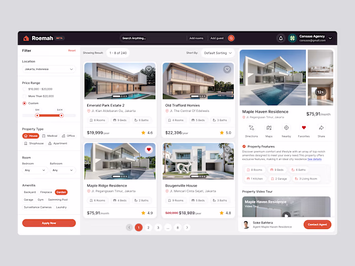 Roemah - Real Estate Dashboard