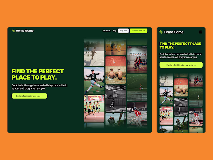 Framer Website Design - Home Game