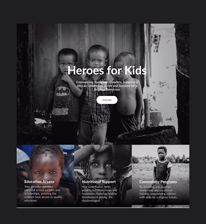 Charity Website Design