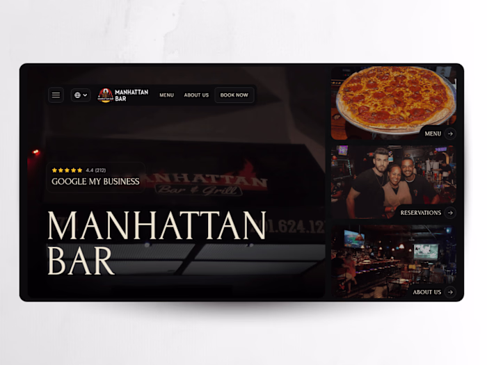 Manhattan Restaurant Website (Design + Development)