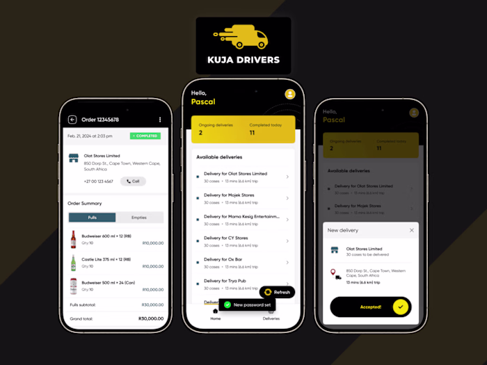 Kuja Drivers - Mobile App | SAAS | Ecommerce | Software