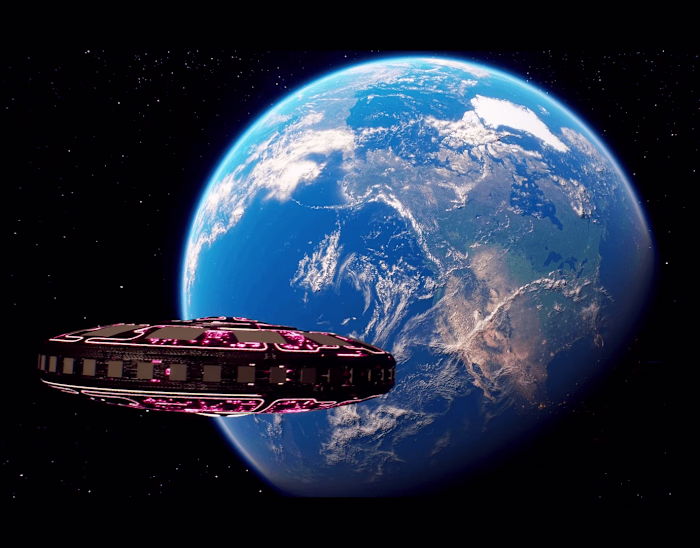 3D Space Scene For Music Video