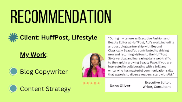 Recommendations for Content Strategy and Leadership Abilities 