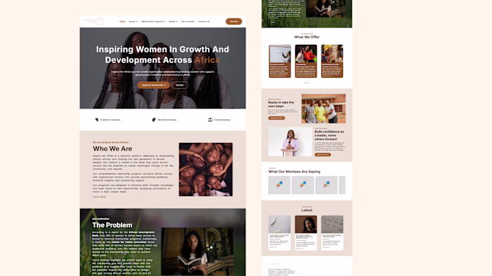 Website Redesign for Inspire Her Afrika