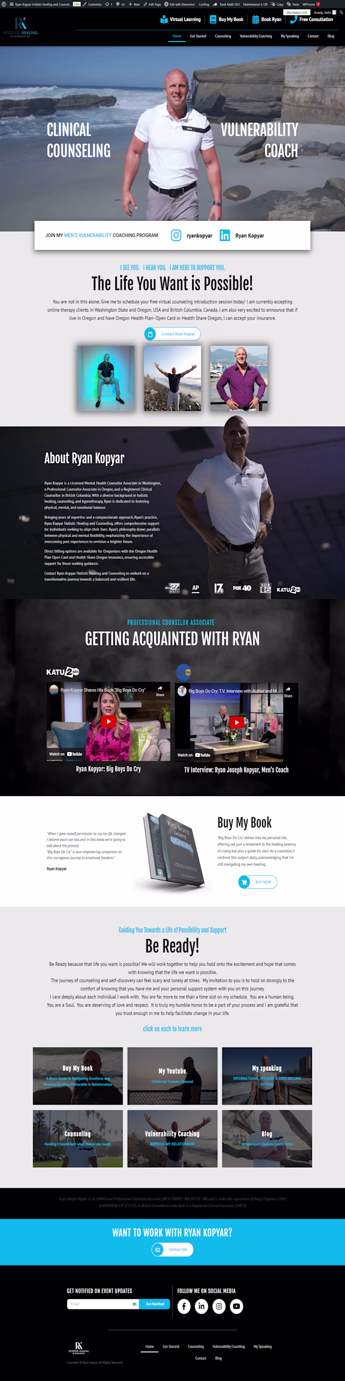 Ryan Kopyar Holistic Healing Website Development