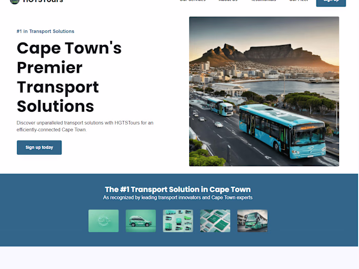 Transport Company - website preview