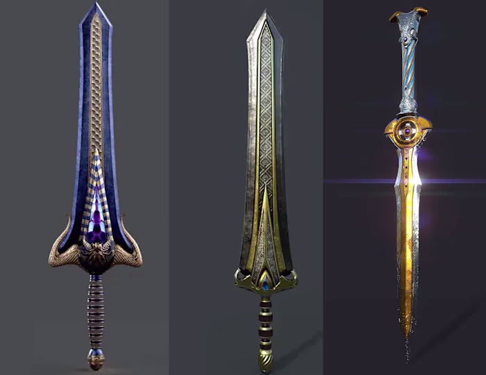 Game Cold Weapon Modeling