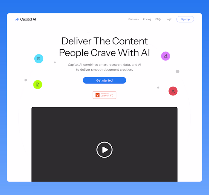 Capitol AI Website Design and Development (Personal Project)