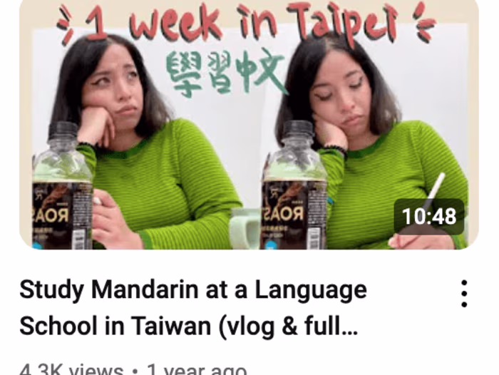 Sponsored Video Review for a Mandarin Language School 