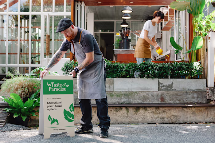 Taste of Paradise Caribbean restaurant brand identity :: Behance