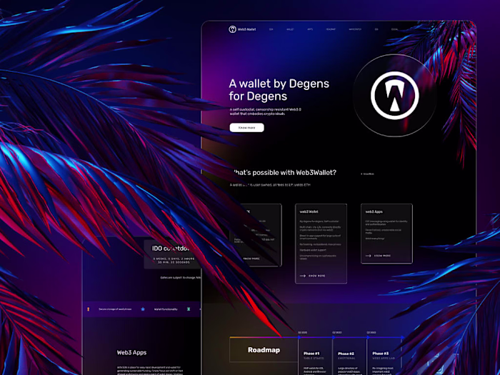 Web3Wallet - Landing Page