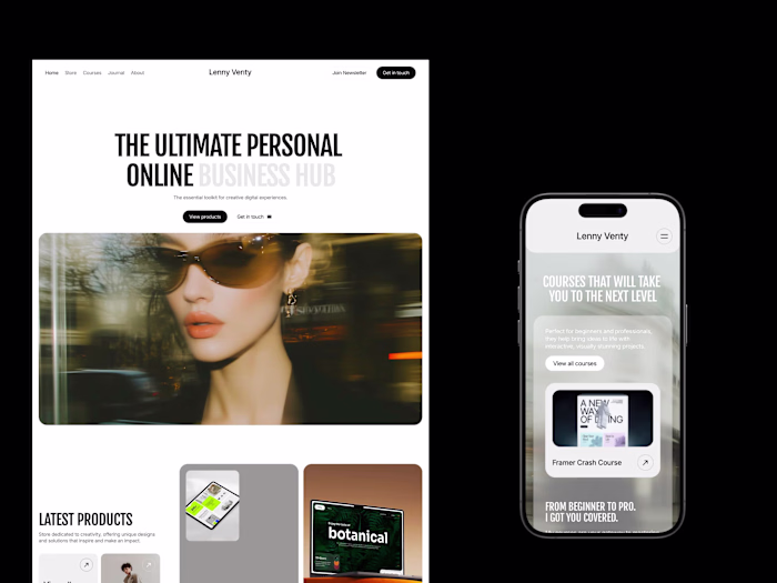 Beacon — Creator Framer template design & development