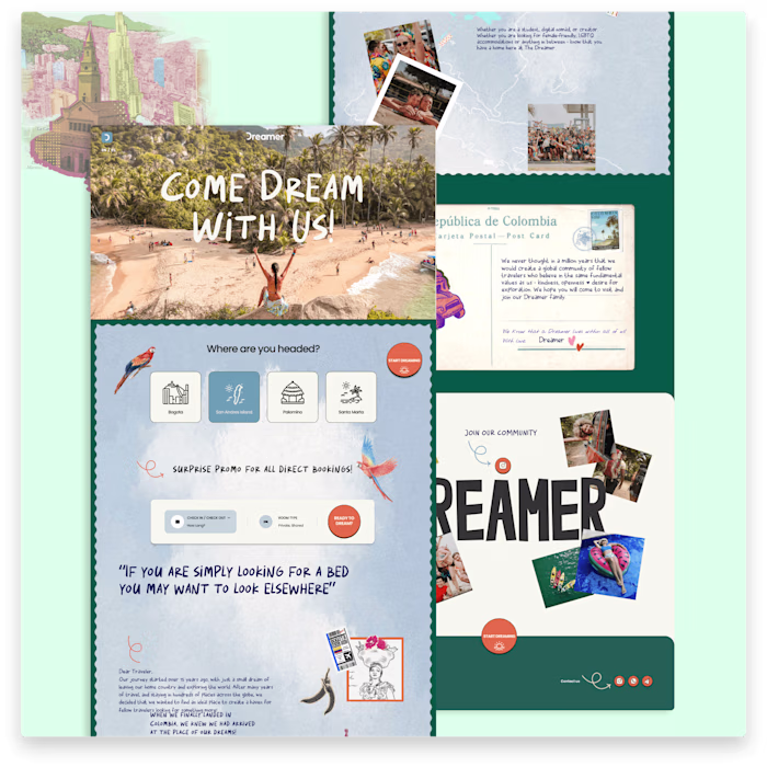 Dreamer Travel Booking Web Design