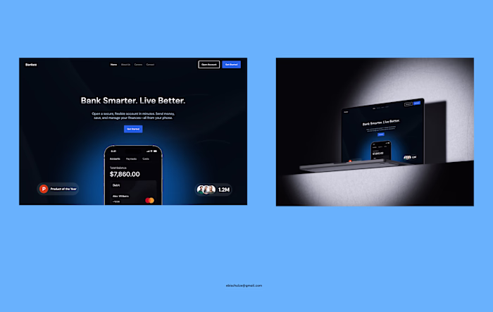 Hero section design for a Fintech App Yay or Nay?