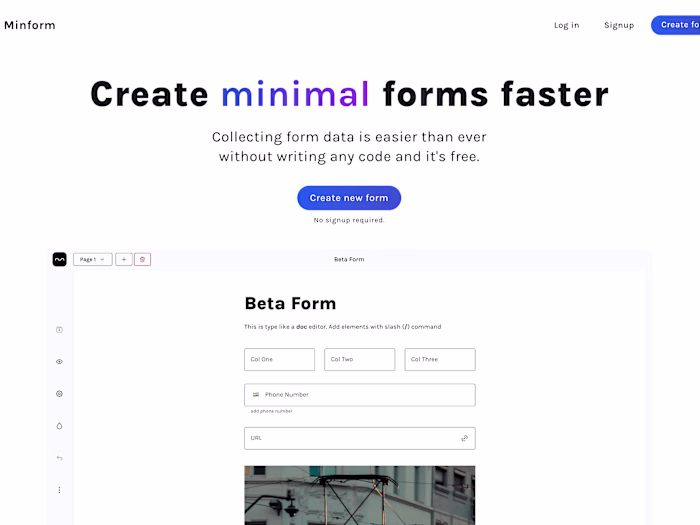 Minform - Form Builder