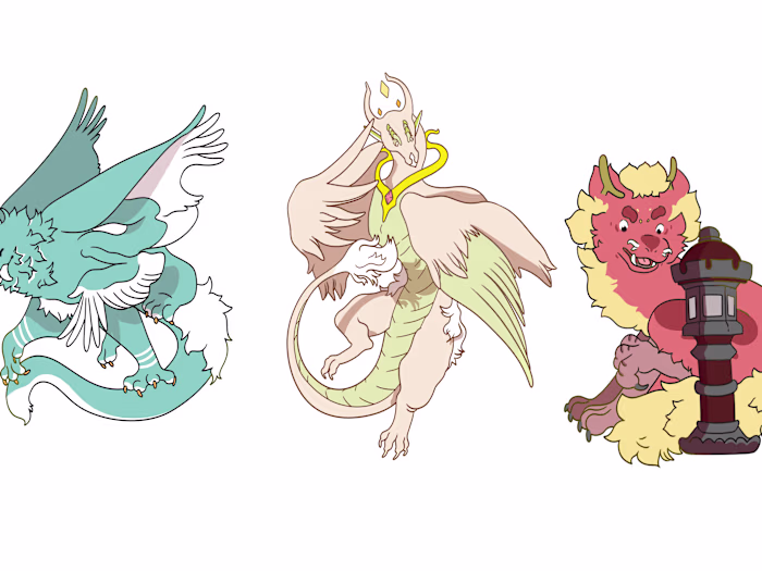 Dragon Chacter Designs for a client  