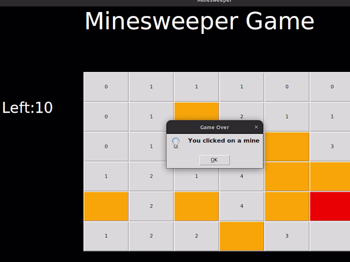 Minesweeper Game In Python and Tkinter