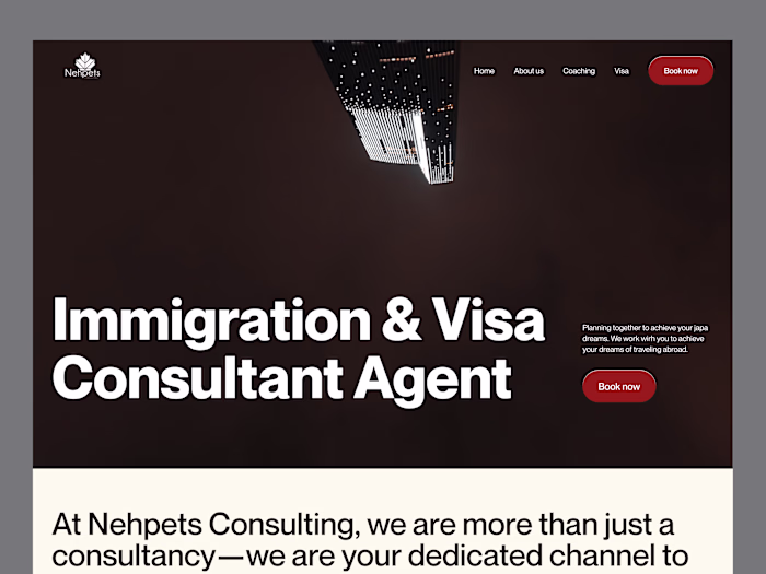 Nehpets website design (Framer Development)