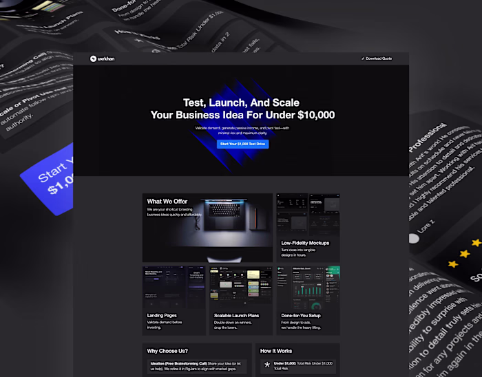 Dark Theme Business Landing Page