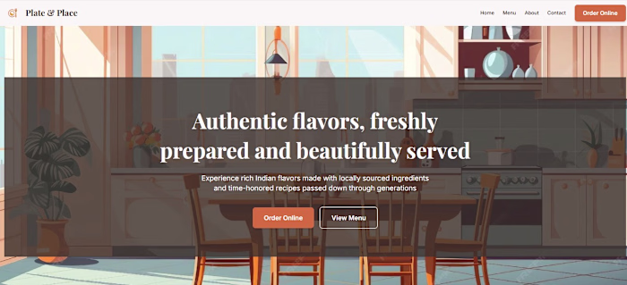 Restaurant Landing Page using Bubble AI Created a clean, mob...