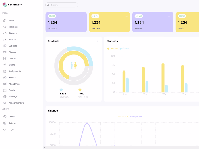 School Management Dashboard