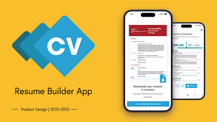 Resume Builder App | Product Design