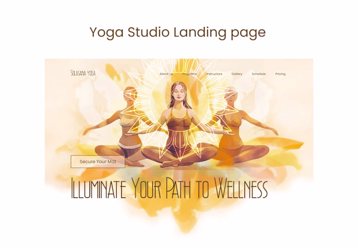 Solasana Yoga Studio Web site :: Behance