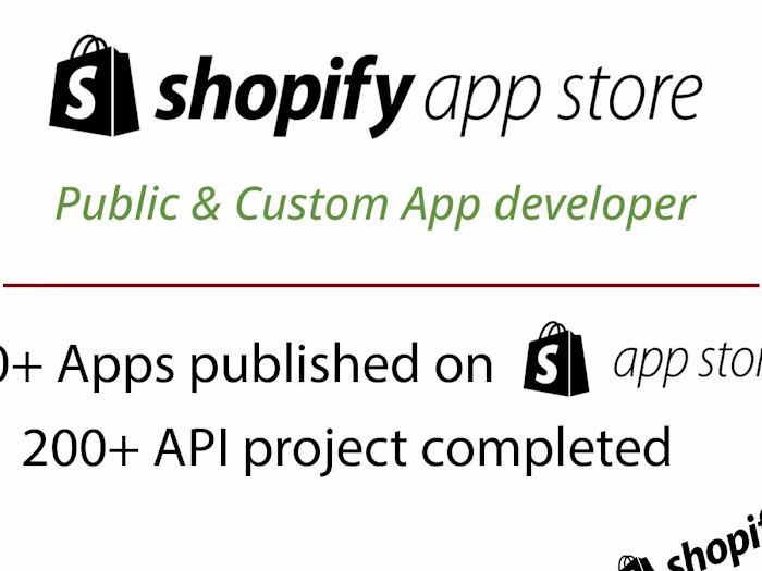 Shopify public app developer and API integration expert