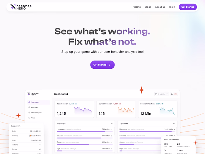 HeatmapHero - Advanced User Behavior Analytics Tool