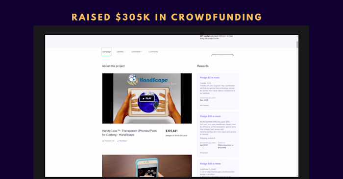 Handycase raised $305k in crowdfunding 