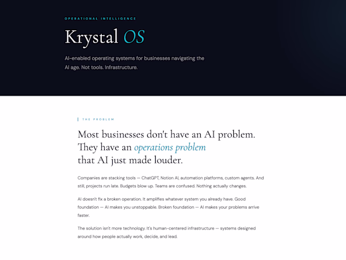Krystal OS live website —